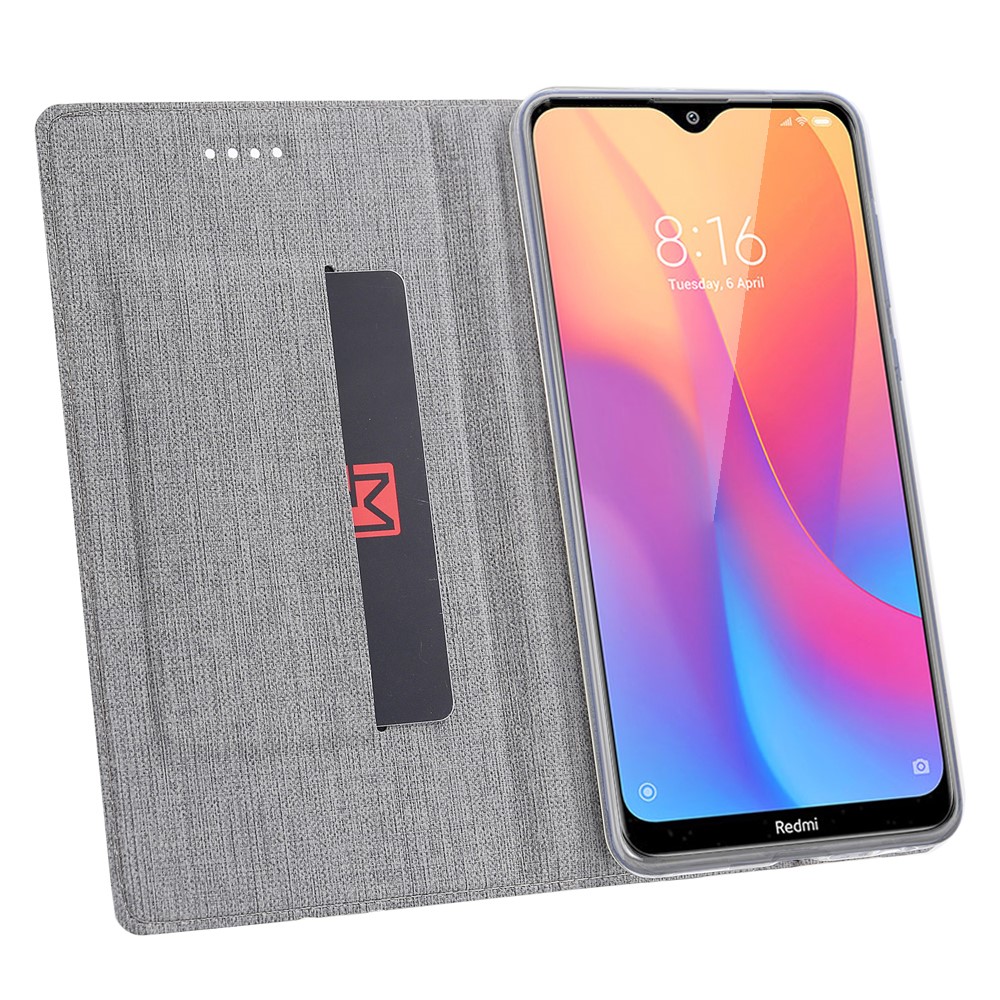 Vili DMX Corta de Textura Cruzada Case Móvil de Cuero Para Xiaomi Redmi 8a - Gris-5