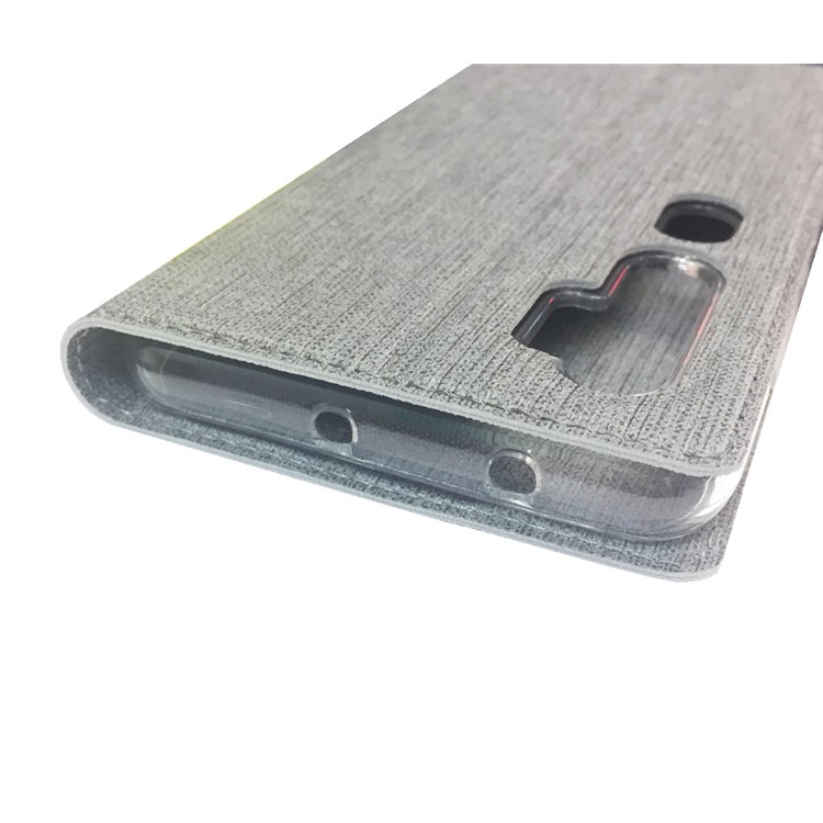 VILI DMX Cross Texture Stand Leather Card Holder Case for Xiaomi Mi CC9 Pro / Note 10 / Note 10 Pro - Grey-13