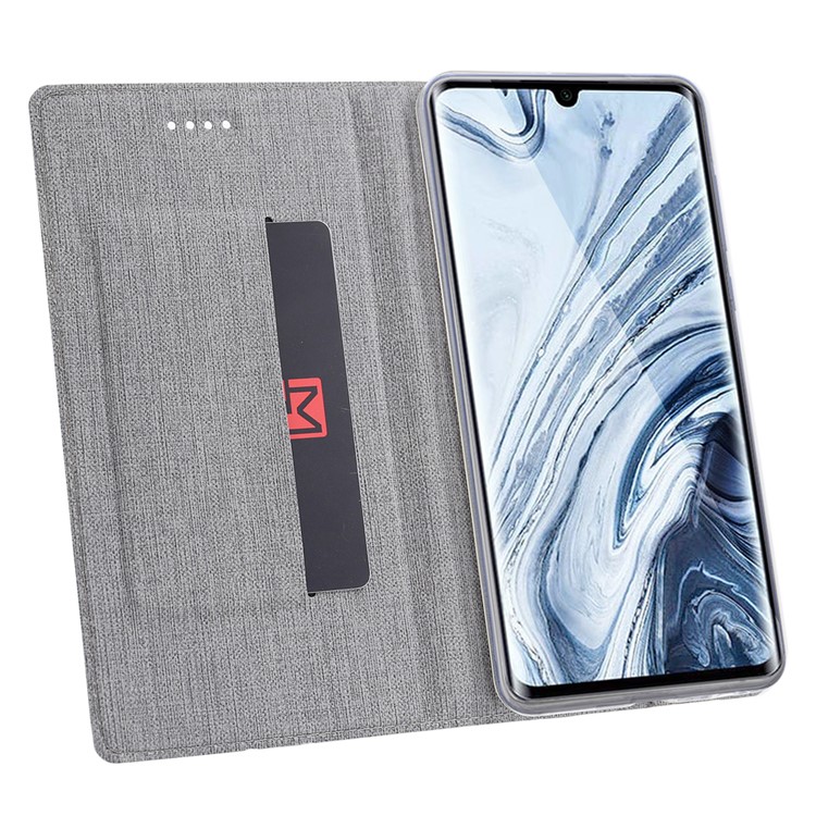 VILI DMX Cross Texture Stand Leather Card Holder Case for Xiaomi Mi CC9 Pro / Note 10 / Note 10 Pro - Grey-5