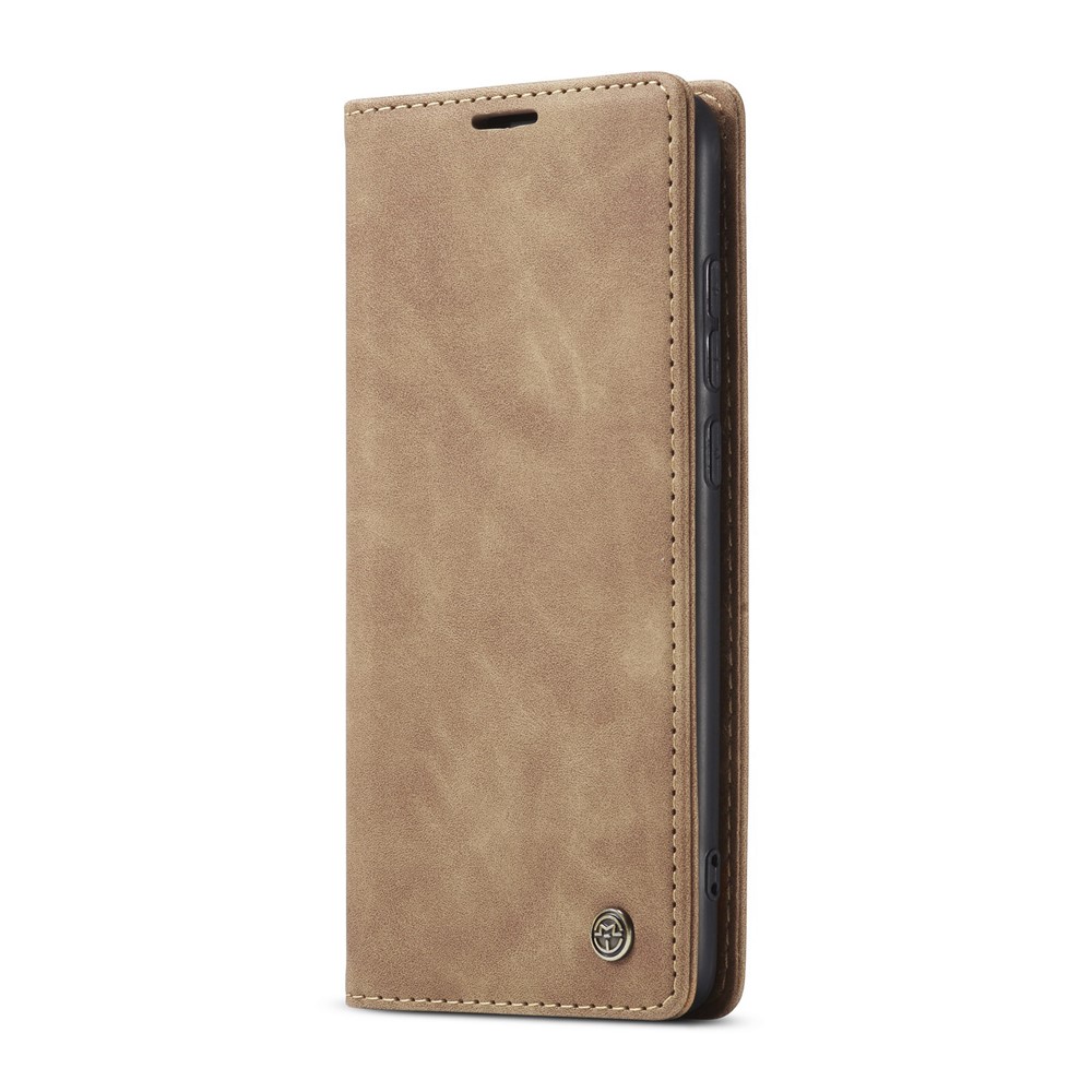 CASEME 013 Series Auto-absorbed Leather Wallet Stand Case Phone Shell for Xiaomi Redmi Note 8 Pro - Brown-3
