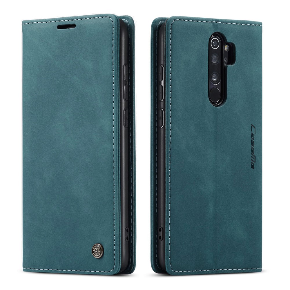 CASEME 013 Series Cartera De Piel De Auto-absorción Cáscara Del Teléfono Del Caso Del Soporte Para Xiaomi Redmi Nota 8 Pro - Azul-2