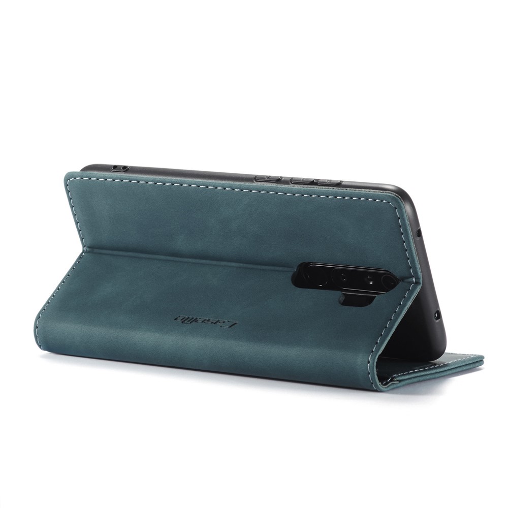 CASEME 013 Series Cartera De Piel De Auto-absorción Cáscara Del Teléfono Del Caso Del Soporte Para Xiaomi Redmi Nota 8 Pro - Azul-6