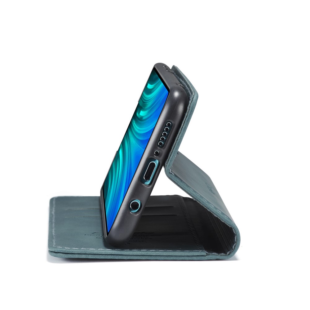 CASEME 013 Series Cartera De Piel De Auto-absorción Cáscara Del Teléfono Del Caso Del Soporte Para Xiaomi Redmi Nota 8 Pro - Azul-7