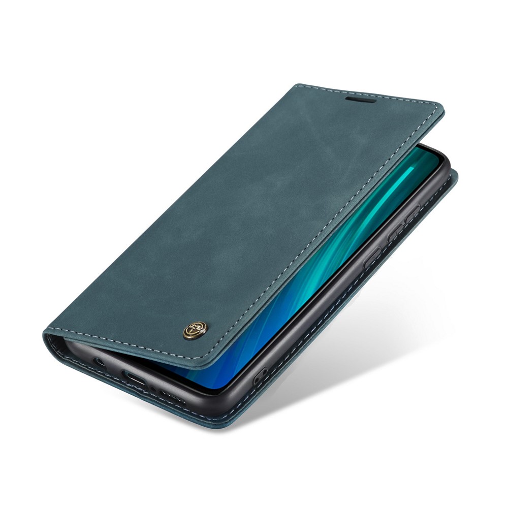 CASEME 013 Series Cartera De Piel De Auto-absorción Cáscara Del Teléfono Del Caso Del Soporte Para Xiaomi Redmi Nota 8 Pro - Azul-8
