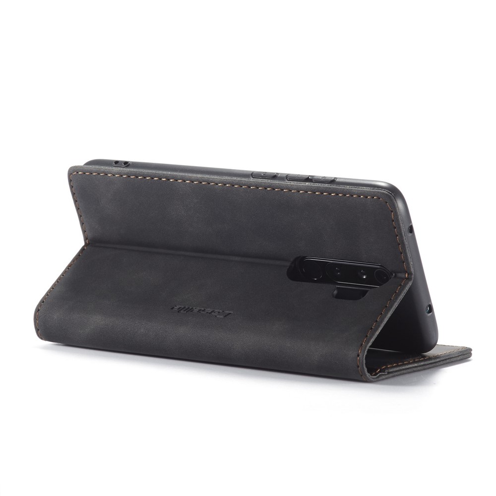 Serie Caseme 013 Serie Auto-absorbida de Cuero de Cuero Stand de Caja de la Carcasa Del Teléfono Para Xiaomi Redmi Note 8 Pro - Negro-6