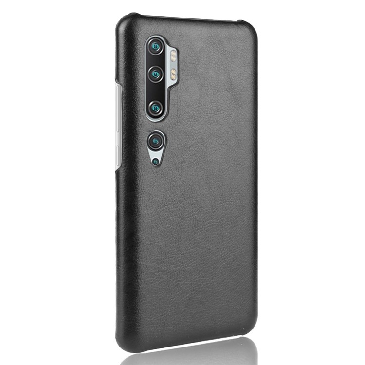 Litchi Skin PU Leather+PC Case Para Xiaomi Mi CC9 Pro/Mi Nota 10/Mi Nota 10 Pro - Negro