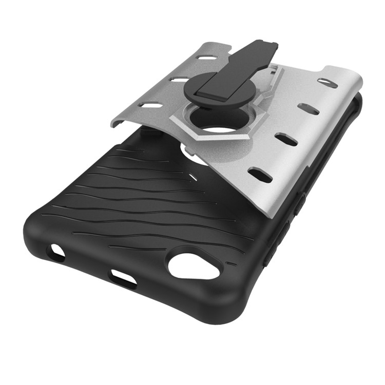 Armor PC + TPU Hybrid Case with Kickstand for Xiaomi Redmi 4a - Silver-9