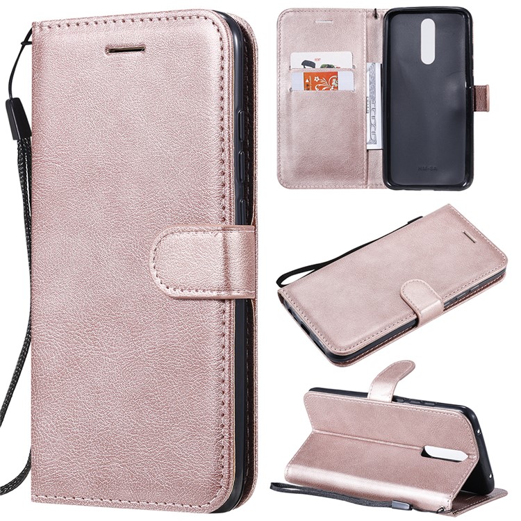 Wallet Leather Stand Case for Xiaomi Redmi 8 - Rose Gold-1