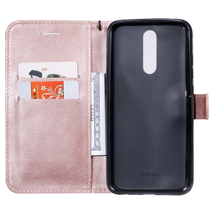 Wallet Leather Stand Case for Xiaomi Redmi 8 - Rose Gold-4