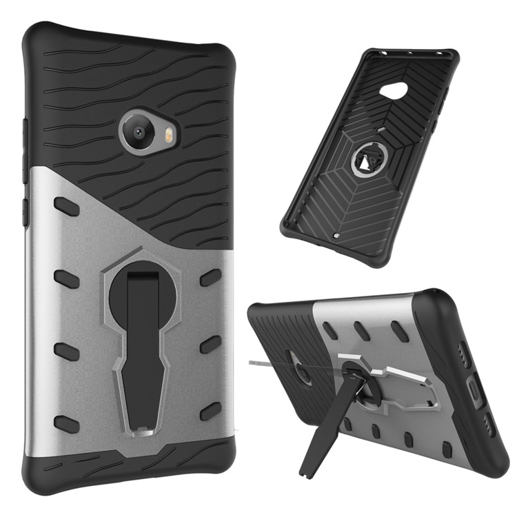 Armor PC + TPU Hybrid Case with Kickstand for Xiaomi Mi Note 2 - Silver-1
