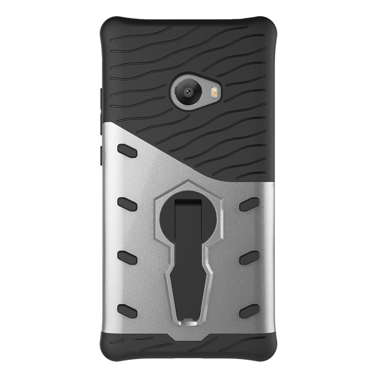 Armor PC + TPU Hybrid Case with Kickstand for Xiaomi Mi Note 2 - Silver-2