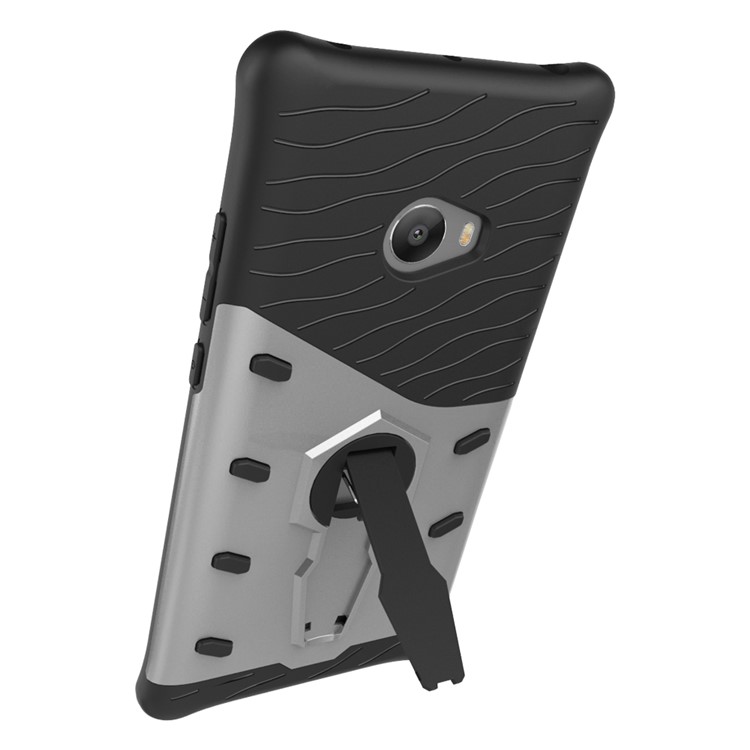Armor PC + TPU Hybrid Case with Kickstand for Xiaomi Mi Note 2 - Silver-4