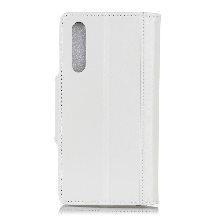 Textured PU Leather Wallet Stand Phone Shell for Xiaomi Mi 9 Pro/Mi 9 Pro 5G - White-3