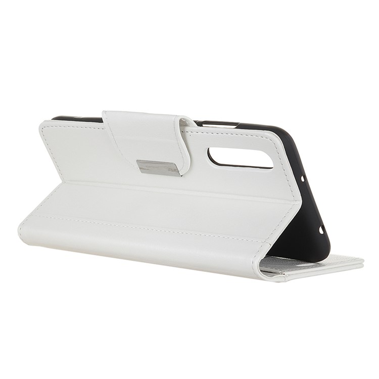 Textured PU Leather Wallet Stand Phone Shell for Xiaomi Mi 9 Pro/Mi 9 Pro 5G - White-4