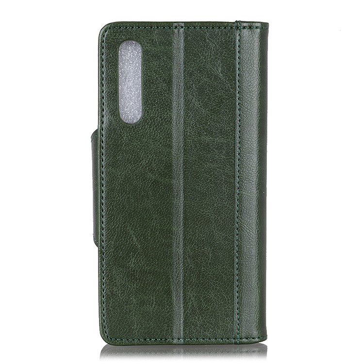 Textured PU Leather Wallet Stand Phone Shell for Xiaomi Mi 9 Pro/Mi 9 Pro 5G - Green-3