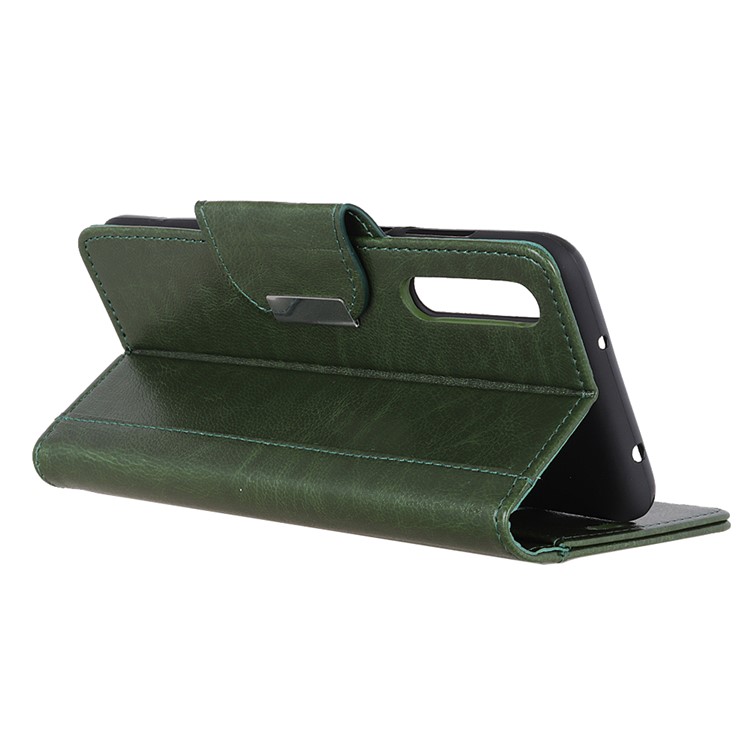 Textured PU Leather Wallet Stand Phone Shell for Xiaomi Mi 9 Pro/Mi 9 Pro 5G - Green-4