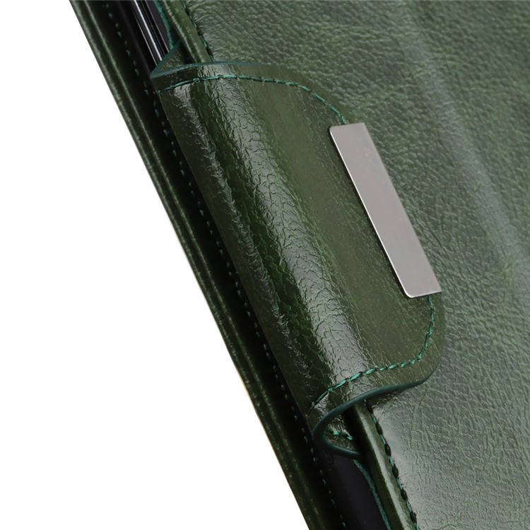Textured PU Leather Wallet Stand Phone Shell for Xiaomi Mi 9 Pro/Mi 9 Pro 5G - Green-8