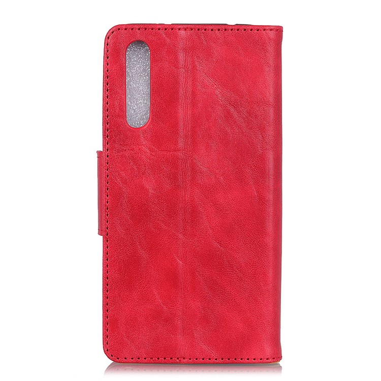 Crazy Horse Split Leather Wallet Stand Phone Cover for Xiaomi Mi 9 Pro / Mi 9 Pro 5G - Red-3