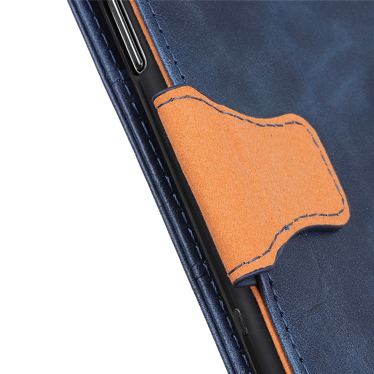 Crazy Horse Split Leather Wallet Stand Phone Cover for Xiaomi Mi 9 Pro / Mi 9 Pro 5G - Blue-6