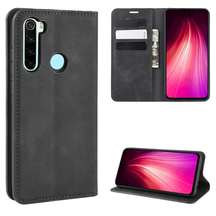 Wallet Leather Stand Case for Xiaomi Redmi Note 8 - Black-1