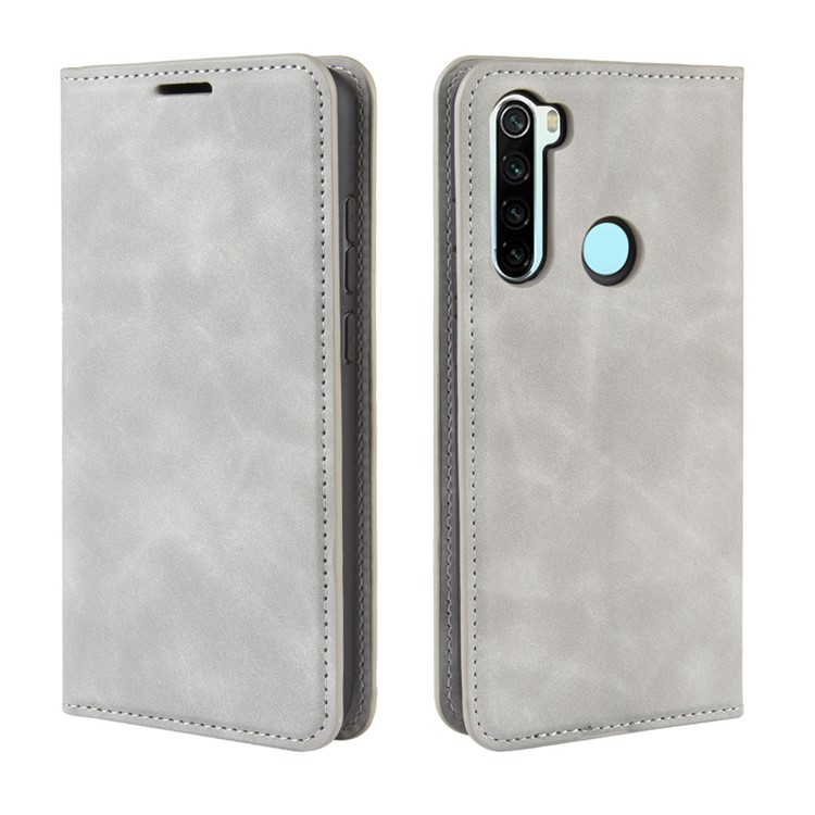 Wallet Leather Stand Case for Xiaomi Redmi Note 8 - Grey-8