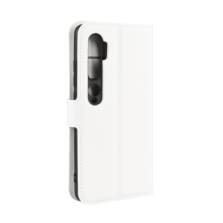 Case de Billetera de Cuero de Piel Litchi Para Xiaomi Mi Note 10 / Mi Nota 10 Pro / Mi CC9 Pro - Blanco