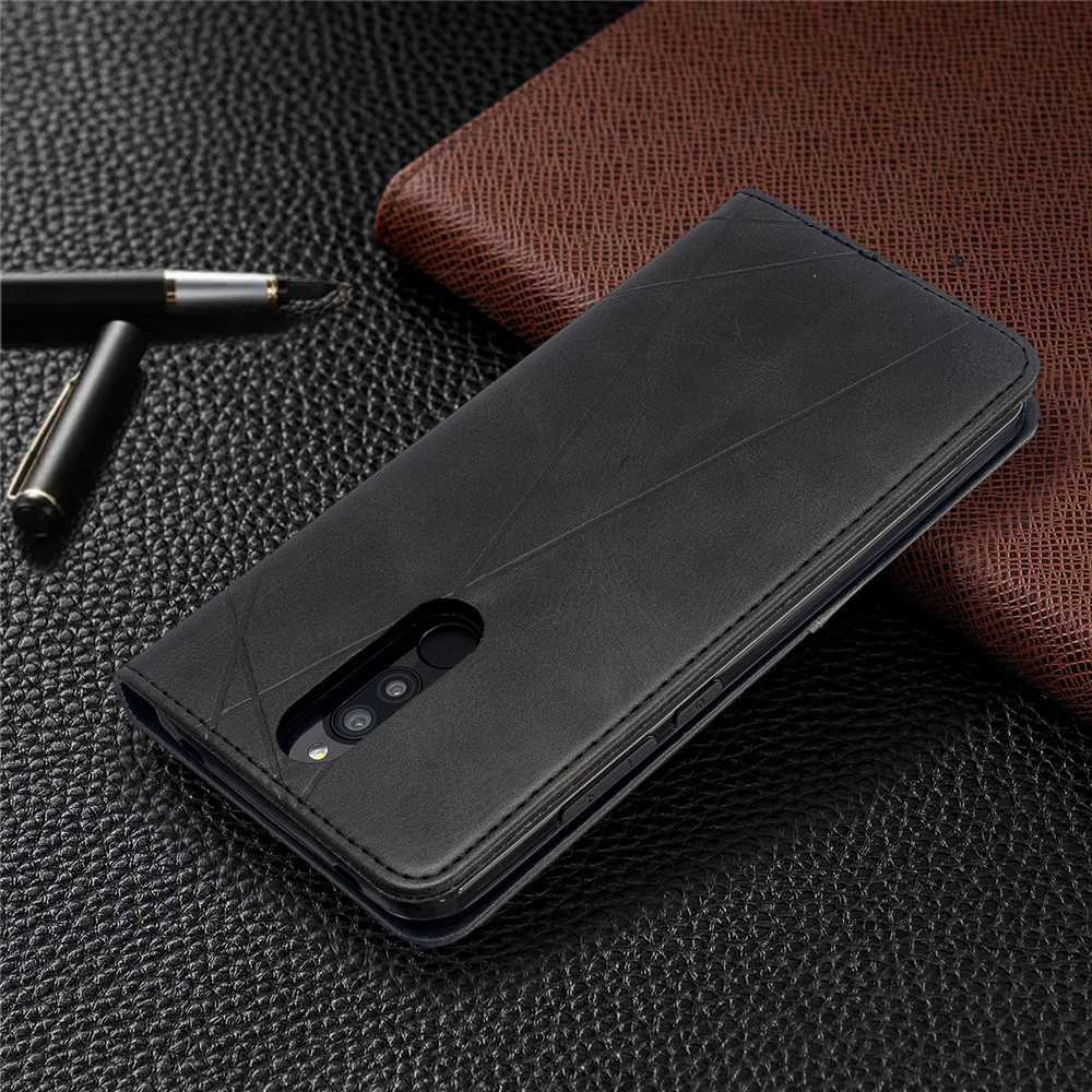 Padrão Estande Caso Titular Do Cartão De Couro Geométrica Para Xiaomi Redmi 8 - Preto-9