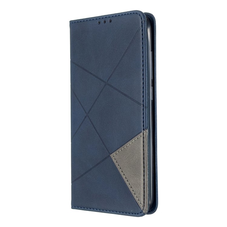 Geometric Pattern Leather Stand Case with Card Slots for Xiaomi Redmi 8A - Blue-2