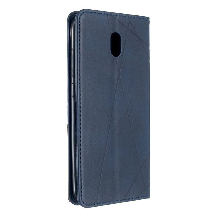 Geometric Pattern Leather Stand Case with Card Slots for Xiaomi Redmi 8A - Blue-3