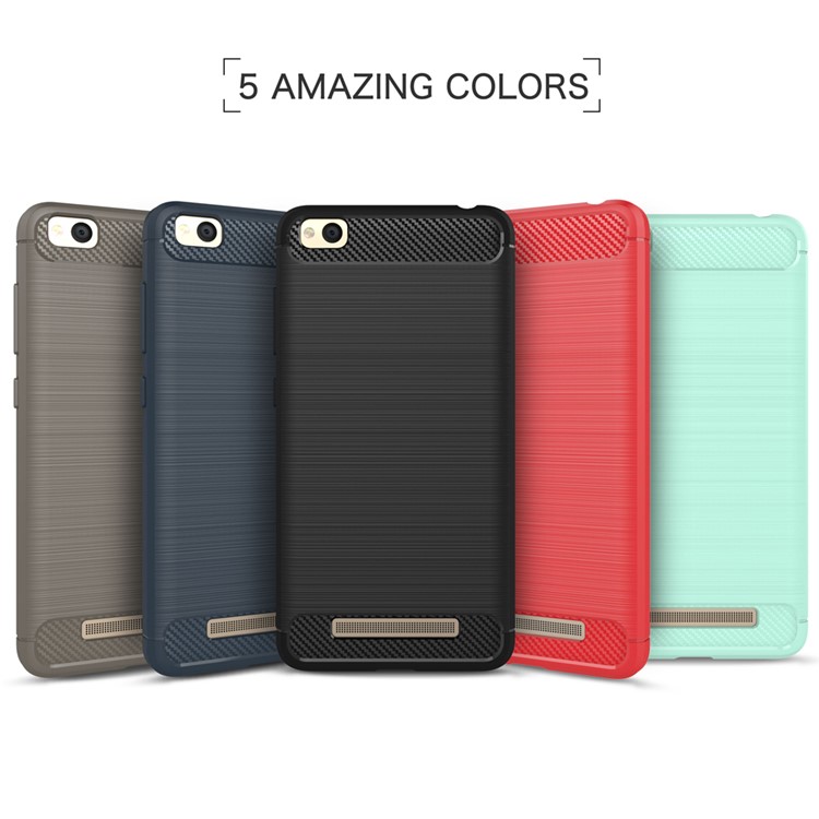 Carbon Fibre Brushed TPU Case for Xiaomi Redmi 4a - Black-11