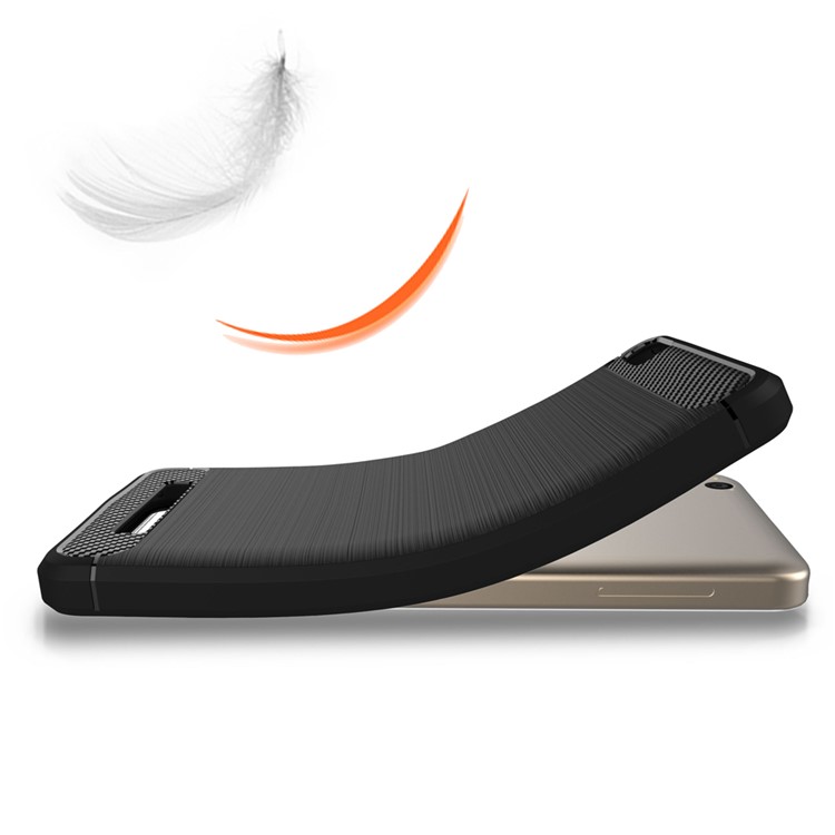 Carbon Fibre Brushed TPU Case for Xiaomi Redmi 4a - Black-8