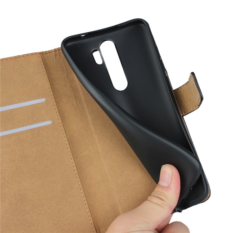 Genuine Leather Wallet Stand Phone Case for Xiaomi Redmi Note 8 Pro-12