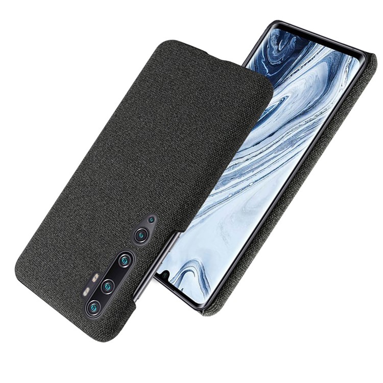 KSQ Cloth Coated Plastic Back Cover for Xiaomi Mi CC9 Pro/Note 10/Note 10 Pro - Black-2