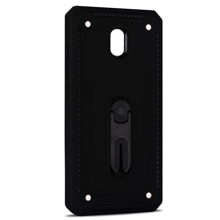 Air Outlet Kickstand PC + TPU Hybrid Case for Xiaomi Redmi 8A - Black-5