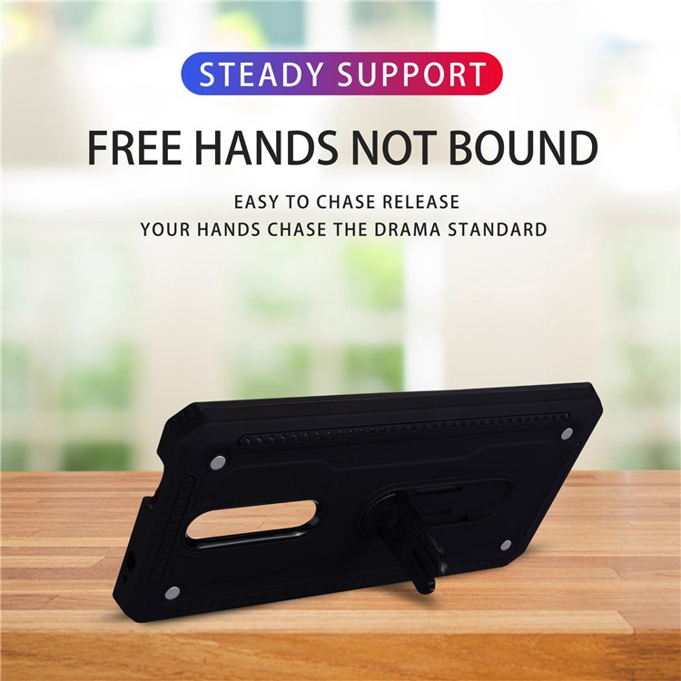 Air Outlet Shockproof Kickstand PC + TPU Hybrid Mobile Shell for Xiaomi Redmi K20 / Mi 9T / K20 Pro / Mi 9T Pro - Black-2