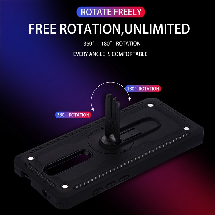 Air Outlet Shockproof Kickstand PC + TPU Hybrid Mobile Shell for Xiaomi Redmi K20 / Mi 9T / K20 Pro / Mi 9T Pro - Black-3