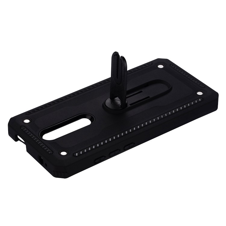 Air Outlet Shockproof Kickstand PC + TPU Hybrid Mobile Shell for Xiaomi Redmi K20 / Mi 9T / K20 Pro / Mi 9T Pro - Black-7