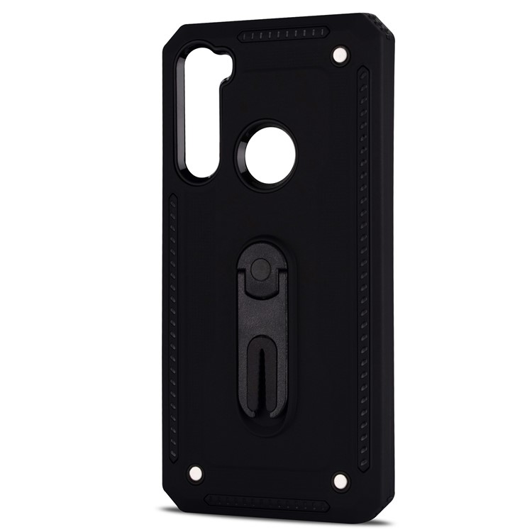 Air Outlet with Kickstand PC + TPU Covering for Xiaomi Redmi Note 8 - Black-5