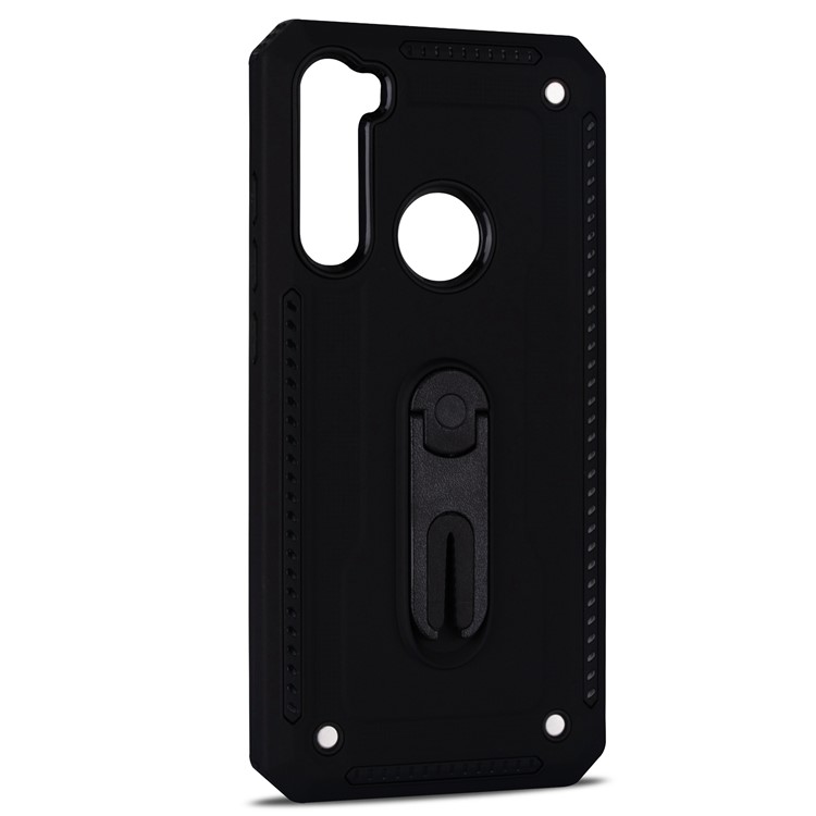 Air Outlet with Kickstand PC + TPU Covering for Xiaomi Redmi Note 8 - Black-6