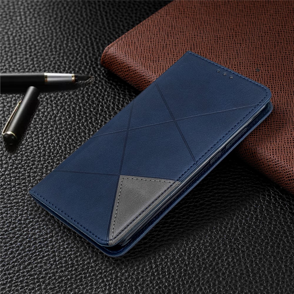 Geometric Pattern Stand Leather Card Holder Case for Xiaomi Redmi Note 8T - Blue-8
