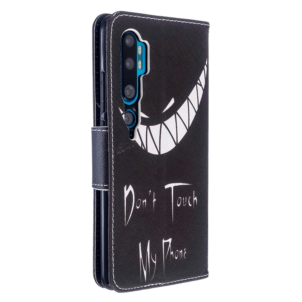 Pattern Printing Leather Wallet Case for Xiaomi Mi CC9 Pro / Mi Note 10 / Mi Note 10 Pro - Do not Touch My Phone-3