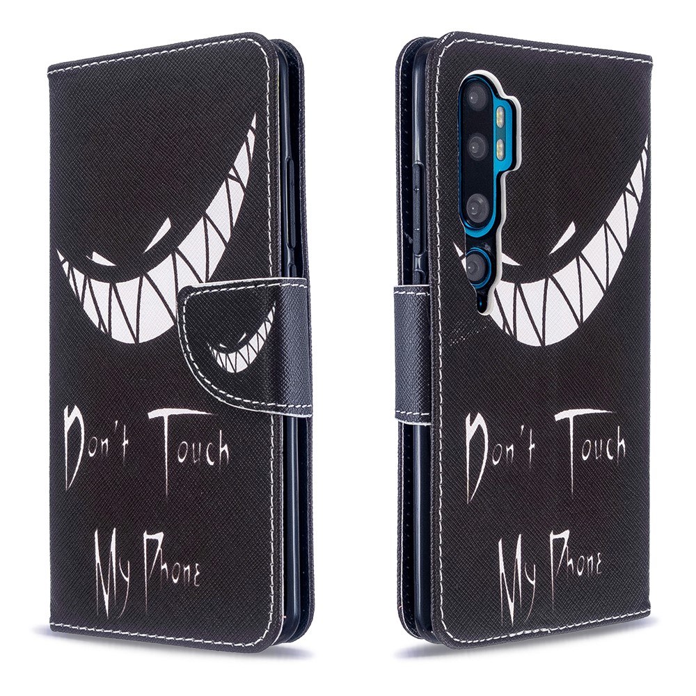 Pattern Printing Leather Wallet Case for Xiaomi Mi CC9 Pro / Mi Note 10 / Mi Note 10 Pro - Do not Touch My Phone-4