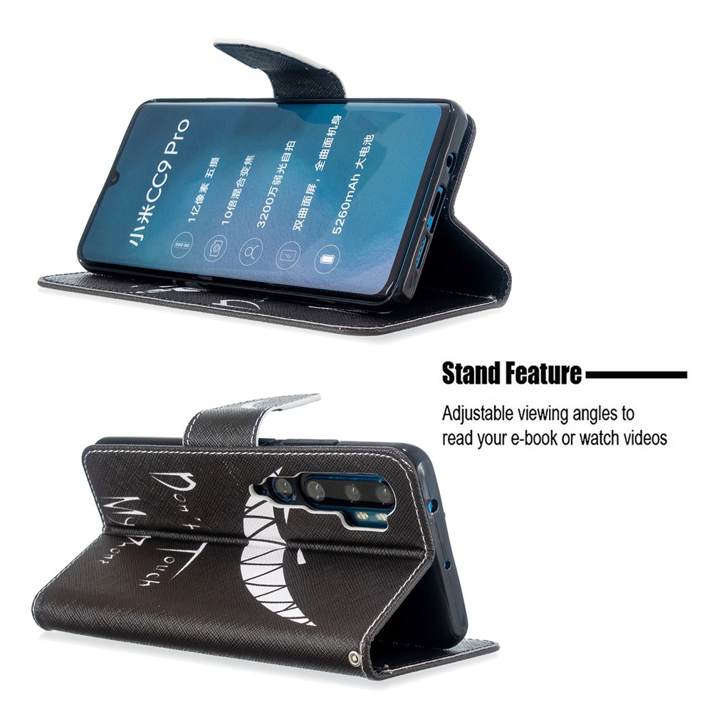 Pattern Printing Leather Wallet Case for Xiaomi Mi CC9 Pro / Mi Note 10 / Mi Note 10 Pro - Do not Touch My Phone-5