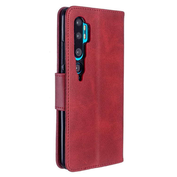 PU Leather Wallet Stand Case Shell for Xiaomi Mi CC9 Pro / Mi Note 10 Pro / Mi Note 10 - Red-3