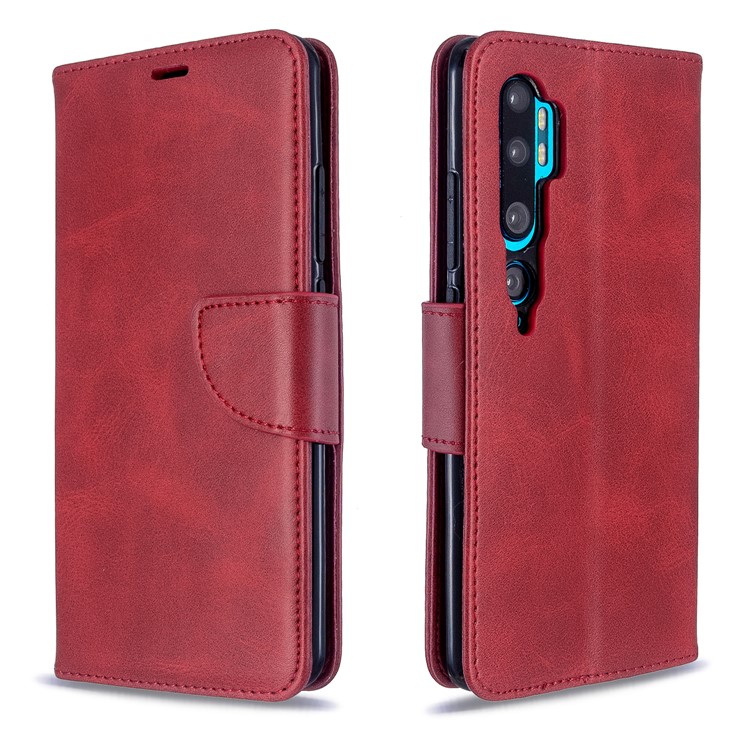 PU Leather Wallet Stand Case Shell for Xiaomi Mi CC9 Pro / Mi Note 10 Pro / Mi Note 10 - Red-4