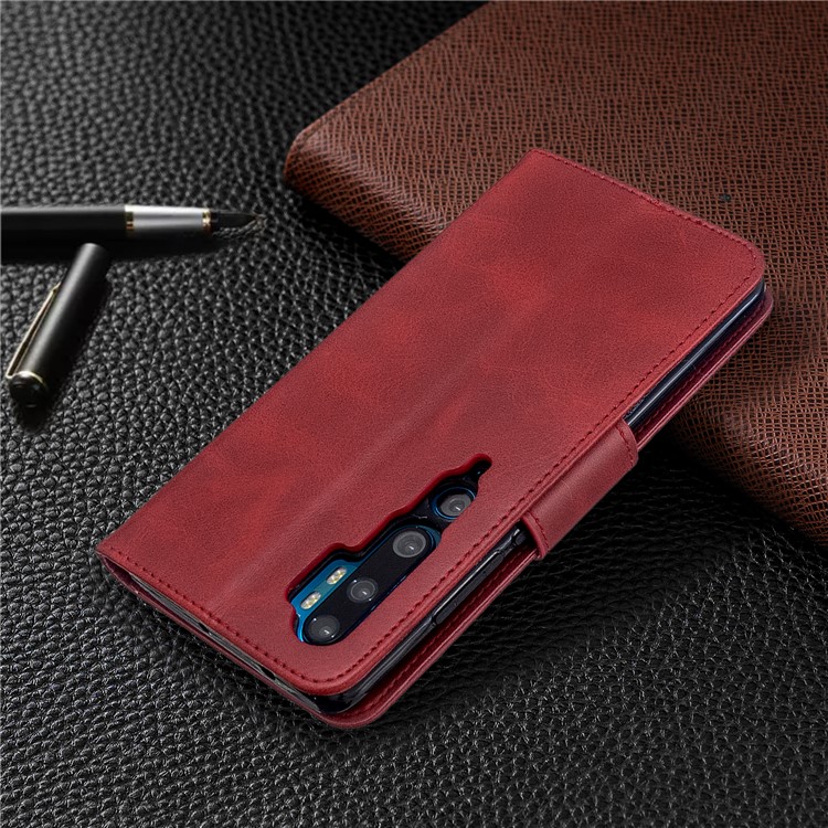 PU Leather Wallet Stand Case Shell for Xiaomi Mi CC9 Pro / Mi Note 10 Pro / Mi Note 10 - Red-8