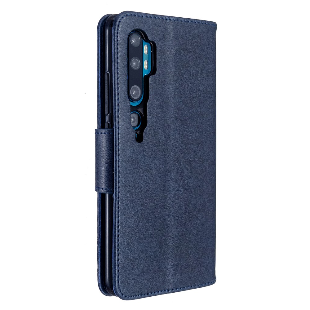 Imprint Butterfly Magnetic Leather Stand Case for Xiaomi Mi CC9 Pro / Mi Note 10 / Mi Note 10 Pro - Blue-3
