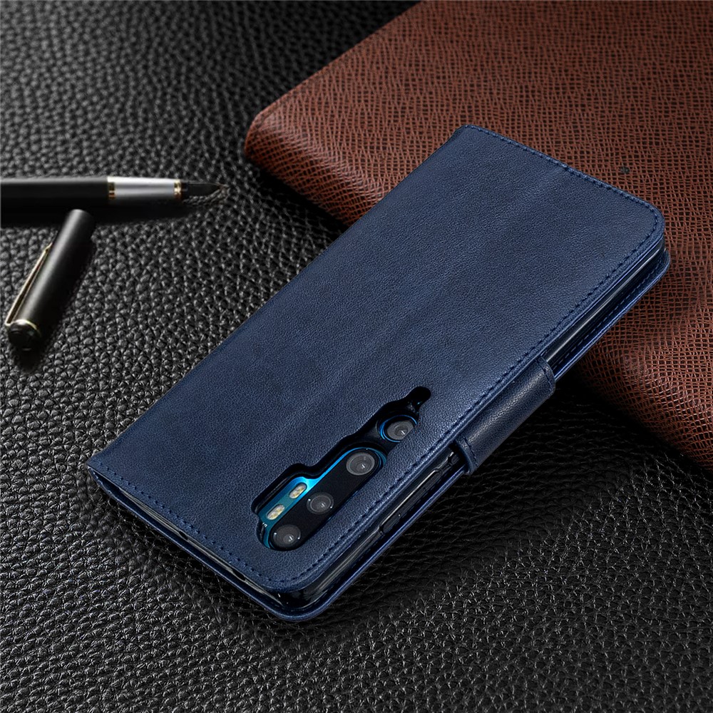 Imprint Butterfly Magnetic Leather Stand Case for Xiaomi Mi CC9 Pro / Mi Note 10 / Mi Note 10 Pro - Blue-8