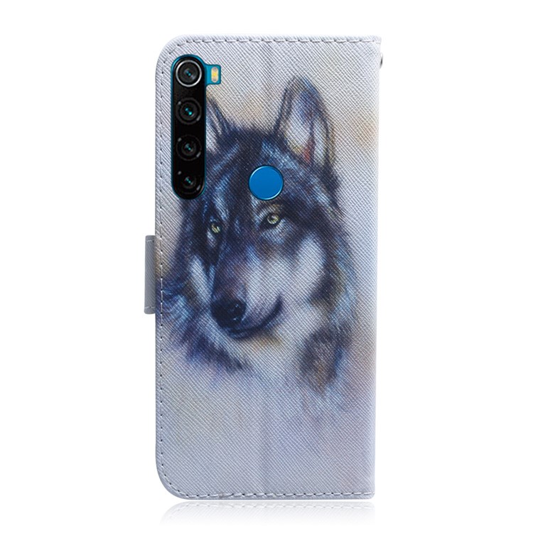 Padrão De Capa De Couro Suporte De Impressão Carteira Para Xiaomi Redmi Nota T8 - Rouco-3