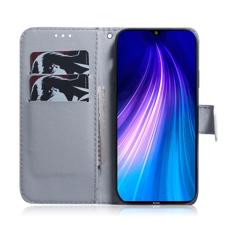 Padrão De Capa De Couro Suporte De Impressão Carteira Para Xiaomi Redmi Nota T8 - Rouco-8